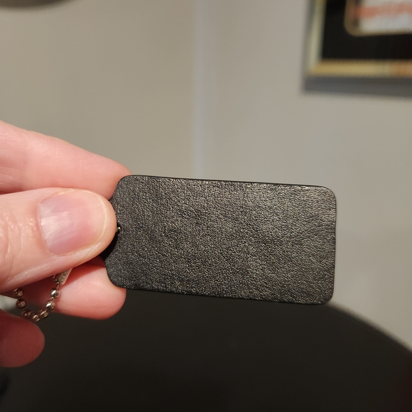 Coach Black Leather Hangtag - Picture 2 of 2